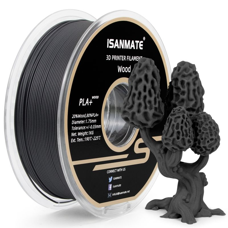 iSanMate Wood-Fill PLA 3D Filament 1.75mm 1kg
